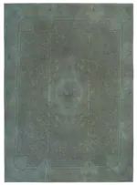 Needlepoint Gri Pamuk Üzerine Yün El Dokuma Halı-233x325