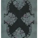 Needlepoint Gri Pamuk Üzerine Yün El Dokuma Halı-230x324