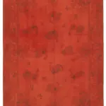 Needlepoint Turuncu Pamuk Üzerine Yün El Dokuma Halı-230x334