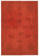 Needlepoint Turuncu Pamuk Üzerine Yün El Dokuma Halı-230x334