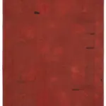 Needlepoint Kırmızı Pamuk Üzerine Yün El Dokuma Halı-260x352