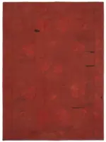 Needlepoint Kırmızı Pamuk Üzerine Yün El Dokuma Halı-260x352