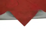 Needlepoint Kırmızı Pamuk Üzerine Yün El Dokuma Halı-260x352 - Görsel 6