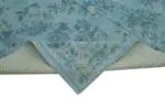 Needlepoint Mavi Pamuk Üzerine Yün El Dokuma Halı-253x337 - Görsel 6