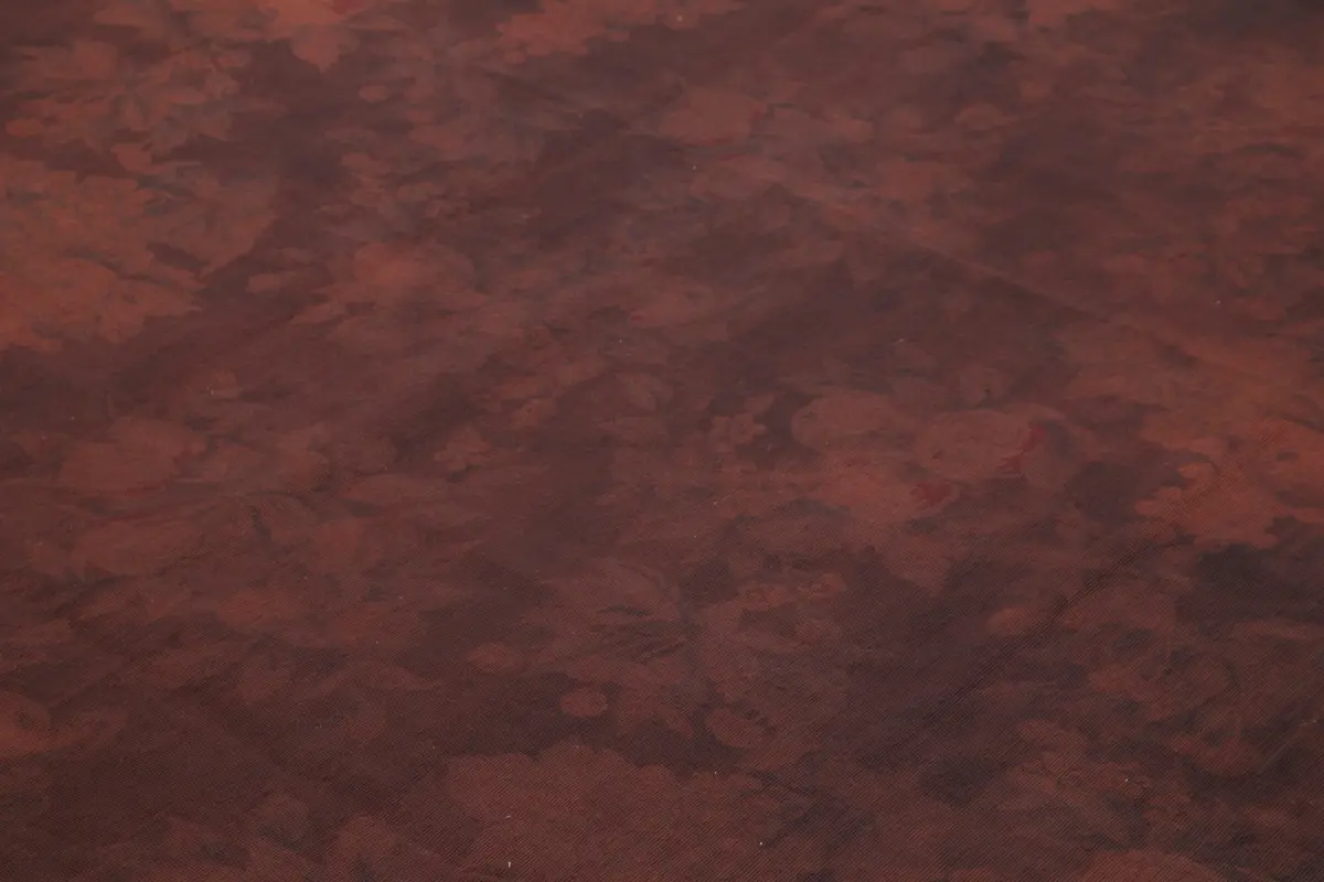 Needlepoint Kahverengi Pamuk Üzerine Yün El Dokuma Halı-249x343 - Görsel 5