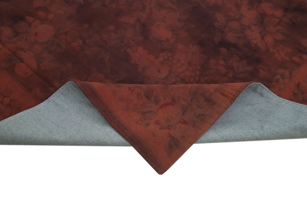 Needlepoint Kahverengi Pamuk Üzerine Yün El Dokuma Halı-249x343 - Görsel 6