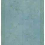 Needlepoint Mavi Pamuk Üzerine Yün El Dokuma Halı-237x312