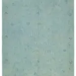 Needlepoint Mavi Pamuk Üzerine Yün El Dokuma Halı-247x342