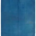 Needlepoint Mavi Pamuk Üzerine Yün El Dokuma Halı-242x333