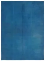 Needlepoint Mavi Pamuk Üzerine Yün El Dokuma Halı-242x333