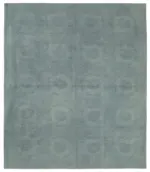 Needlepoint Gri Pamuk Üzerine Yün El Dokuma Halı-292x337