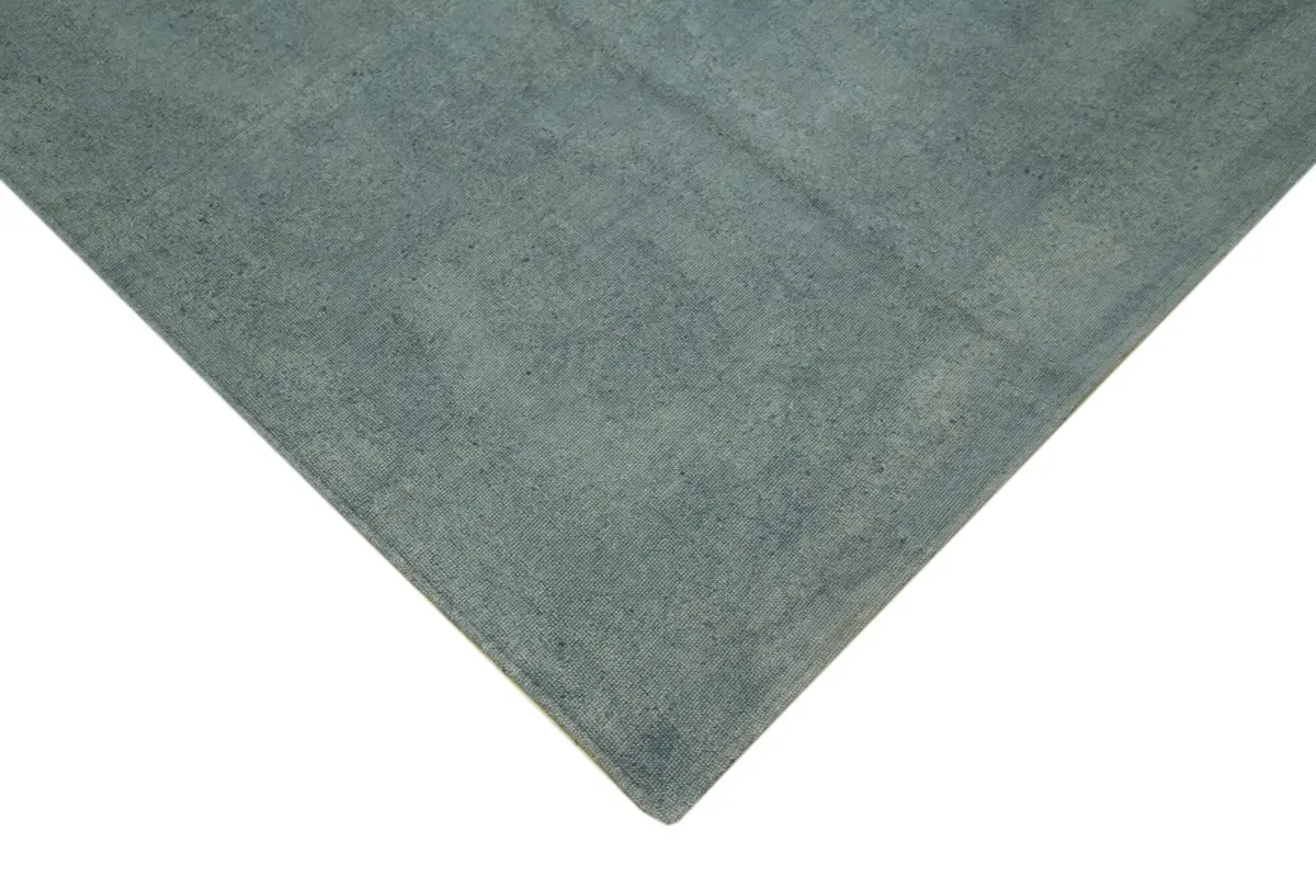 Needlepoint Gri Pamuk Üzerine Yün El Dokuma Halı-292x337 - Görsel 4