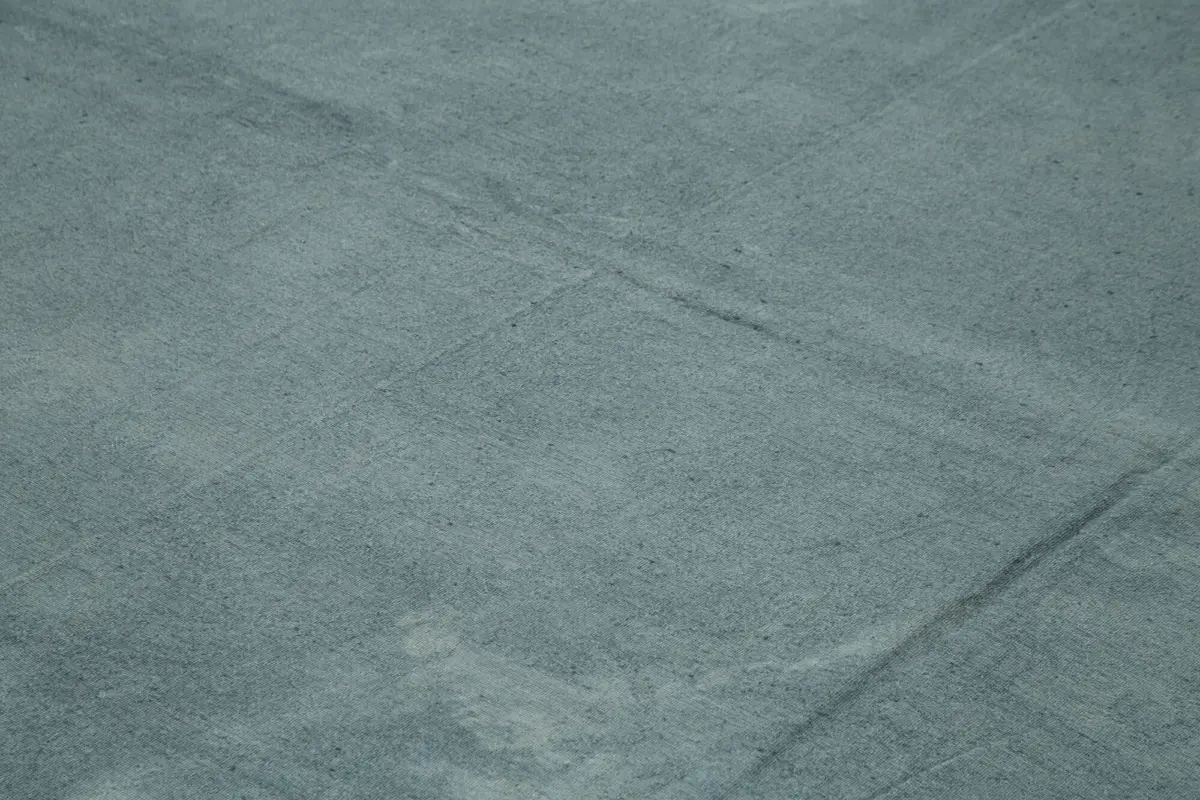 Needlepoint Gri Pamuk Üzerine Yün El Dokuma Halı-291x380 - Görsel 5