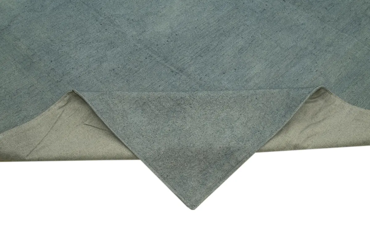 Needlepoint Gri Pamuk Üzerine Yün El Dokuma Halı-291x380 - Görsel 6