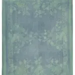 Needlepoint Mavi Pamuk Üzerine Yün El Dokuma Halı-280x398