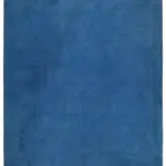 Needlepoint Mavi Pamuk Üzerine Yün El Dokuma Halı-347x410