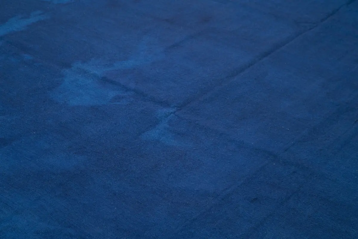 Needlepoint Mavi Pamuk Üzerine Yün El Dokuma Halı-285x388 - Görsel 5