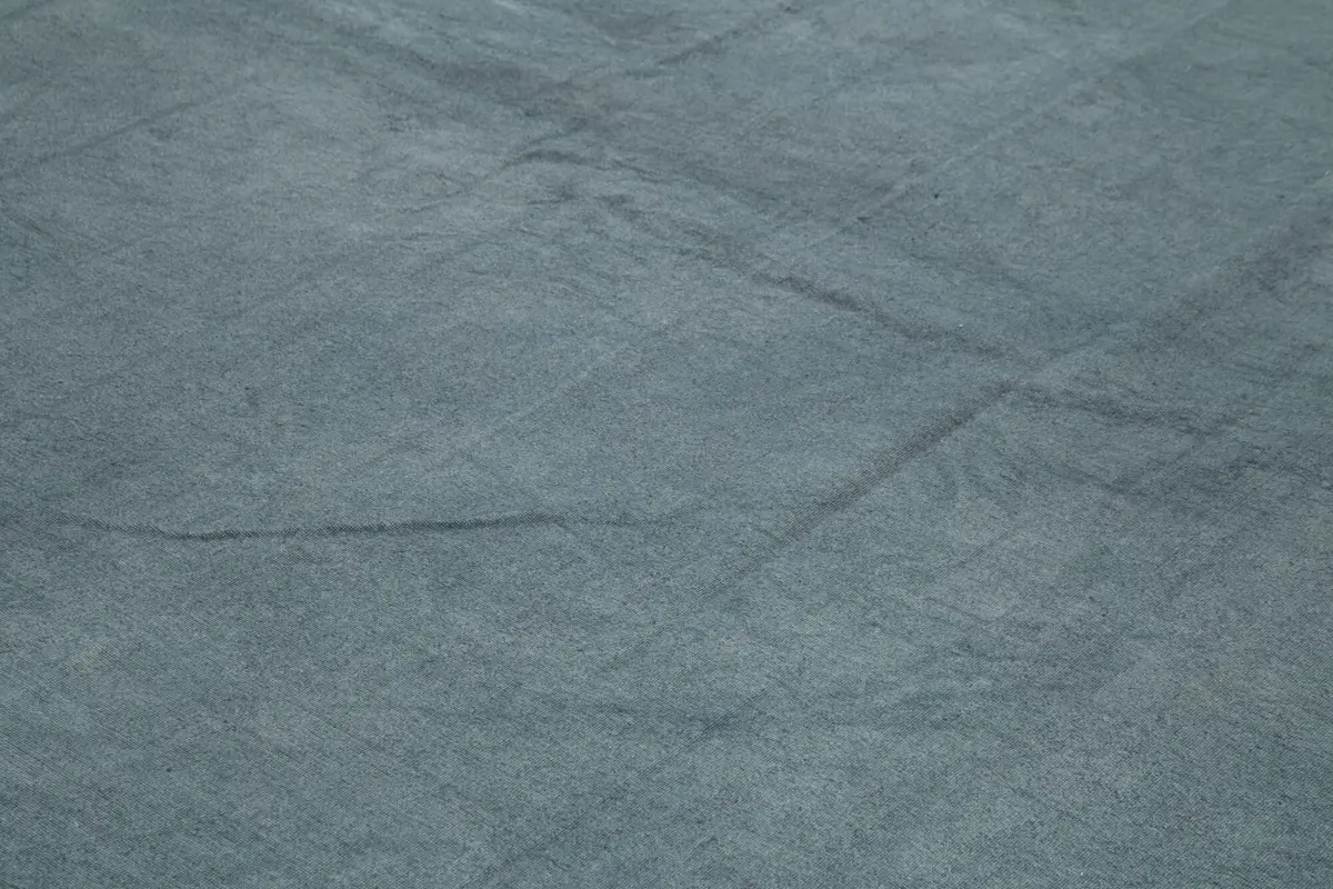 Needlepoint Mavi Pamuk Üzerine Yün El Dokuma Halı-342x460 - Görsel 5