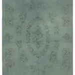 Needlepoint Gri Pamuk Üzerine Yün El Dokuma Halı-267x386