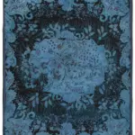 Needlepoint Mor Pamuk Üzerine Yün El Dokuma Halı-358x422