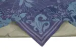 Needlepoint Mavi Pamuk Üzerine Yün El Dokuma Halı-308x446 - Görsel 6