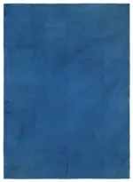 Needlepoint Mavi Pamuk Üzerine Yün El Dokuma Halı-281x392