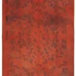 Needlepoint Kırmızı Pamuk Üzerine Yün El Dokuma Halı-278x358