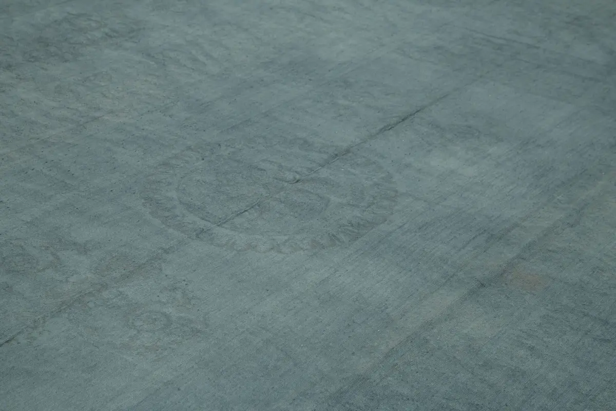 Needlepoint Mavi Pamuk Üzerine Yün El Dokuma Halı-325x439 - Görsel 5