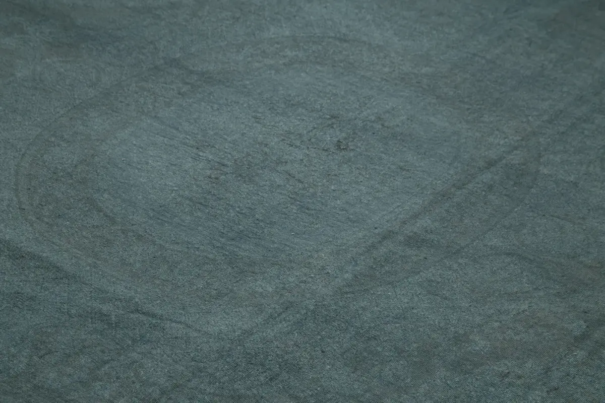 Needlepoint Gri Pamuk Üzerine Yün El Dokuma Halı-274x379 - Görsel 5