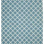 Nepal Mavi Pamuk Üzerine Yün El Dokuma Halı-274x366