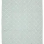 Nepal Mavi Pamuk Üzerine Yün El Dokuma Halı-274x366