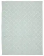 Nepal Mavi Pamuk Üzerine Yün El Dokuma Halı-274x366