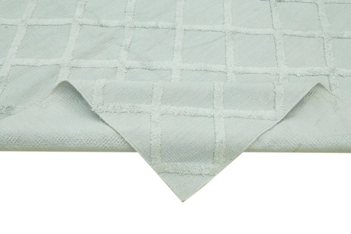 Nepal Mavi Pamuk Üzerine Yün El Dokuma Halı-274x366 - Görsel 6