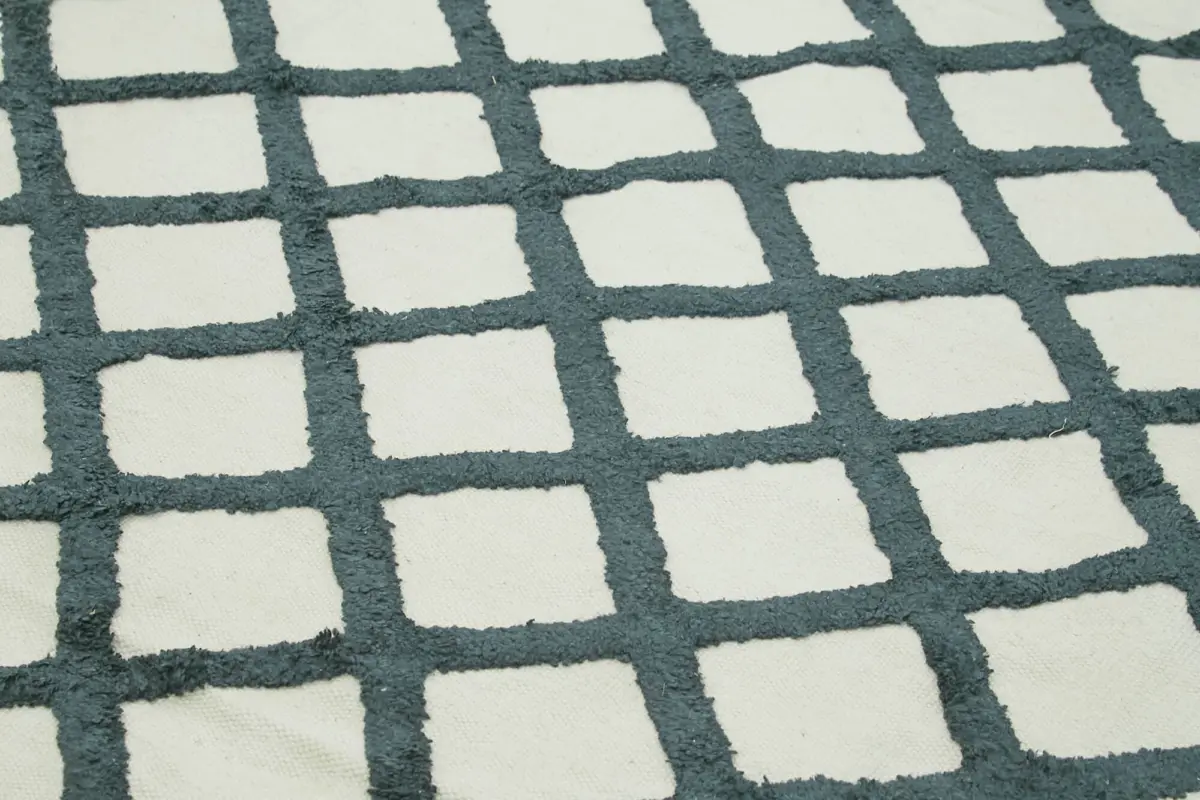 Nepal Bej Pamuk Üzerine Yün El Dokuma Halı-274x366 - Görsel 5