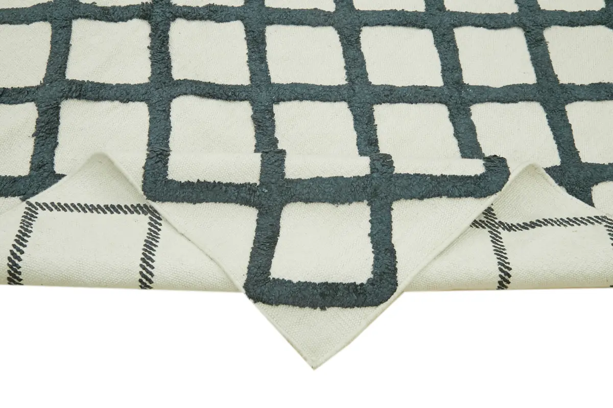 Nepal Bej Pamuk Üzerine Yün El Dokuma Halı-274x366 - Görsel 6