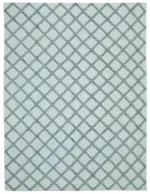 Nepal Mavi Pamuk Üzerine Yün El Dokuma Halı-274x366