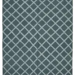 Nepal Mavi Pamuk Üzerine Yün El Dokuma Halı-262x305