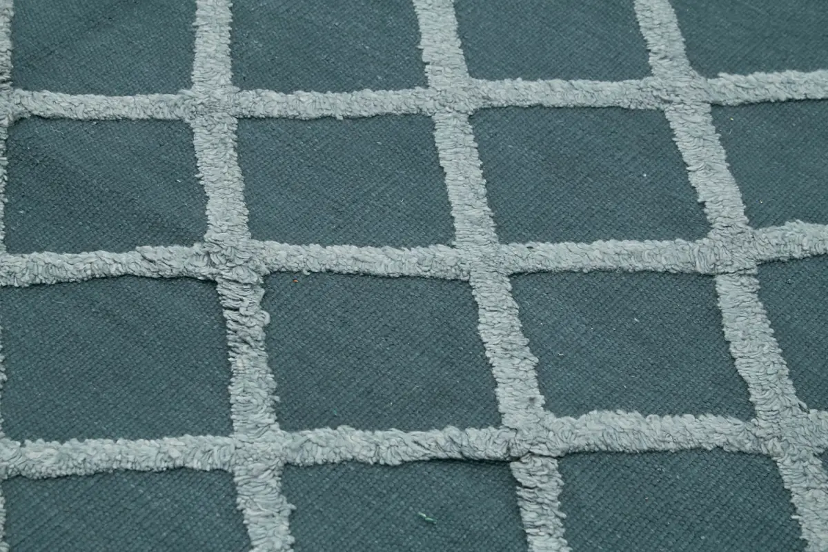 Nepal Mavi Pamuk Üzerine Yün El Dokuma Halı-262x305 - Görsel 5