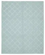 Nepal Mavi Pamuk Üzerine Yün El Dokuma Halı-262x305