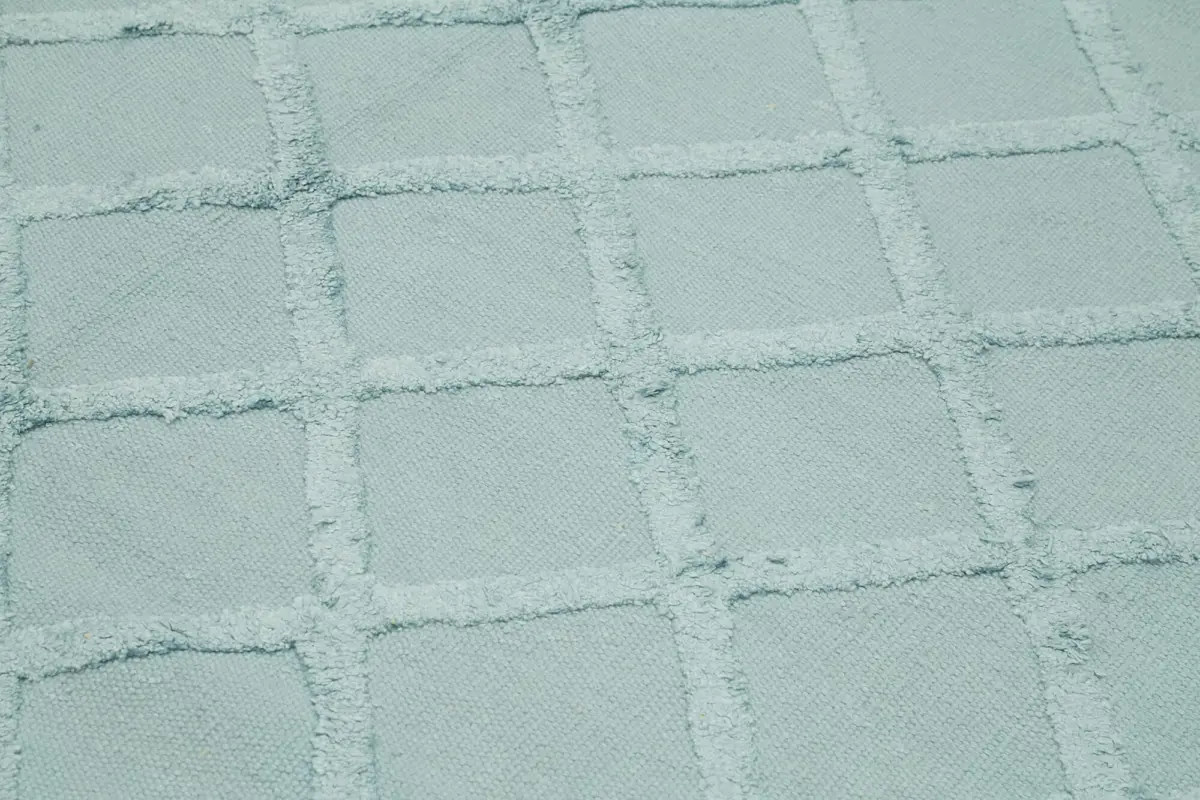 Nepal Mavi Pamuk Üzerine Yün El Dokuma Halı-262x305 - Görsel 5