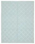 Nepal Mavi Pamuk Üzerine Yün El Dokuma Halı-244x305