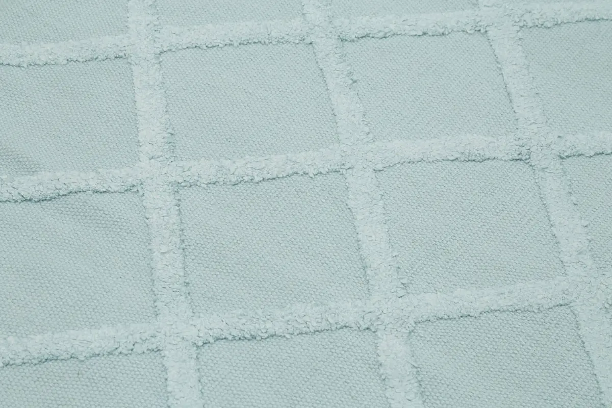 Nepal Mavi Pamuk Üzerine Yün El Dokuma Halı-244x305 - Görsel 5