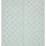 Nepal Mavi Pamuk Üzerine Yün El Dokuma Halı-244x305