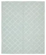 Nepal Mavi Pamuk Üzerine Yün El Dokuma Halı-244x305