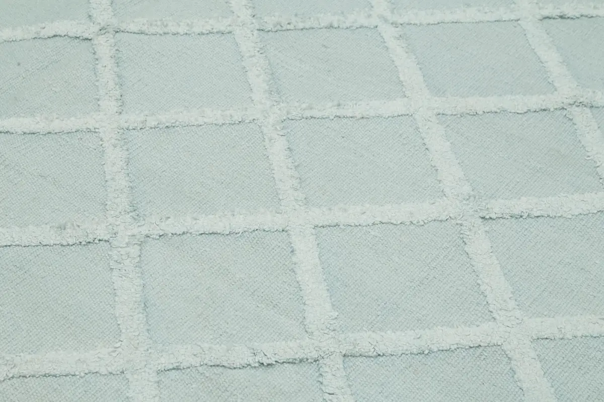 Nepal Mavi Pamuk Üzerine Yün El Dokuma Halı-244x305 - Görsel 5