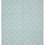 Nepal Mavi Pamuk Üzerine Yün El Dokuma Halı-246x305