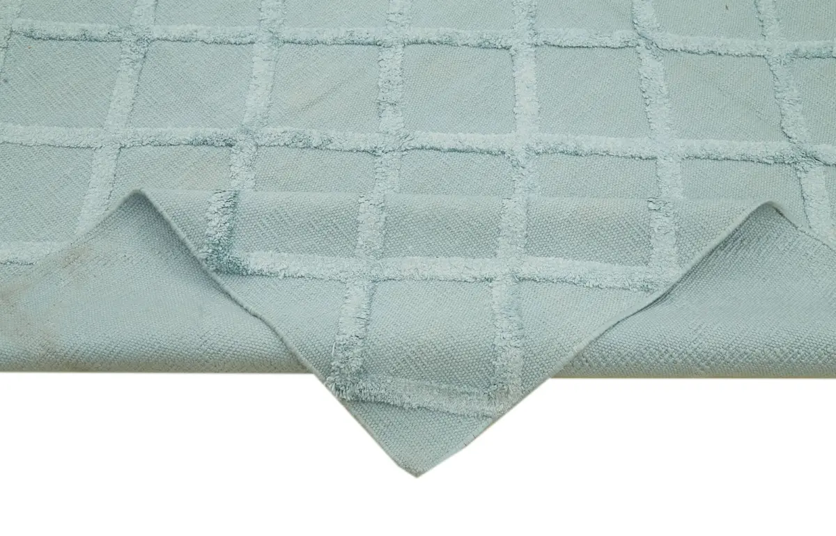Nepal Mavi Pamuk Üzerine Yün El Dokuma Halı-246x305 - Görsel 6