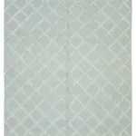 Nepal Mavi Pamuk Üzerine Yün El Dokuma Halı-246x305