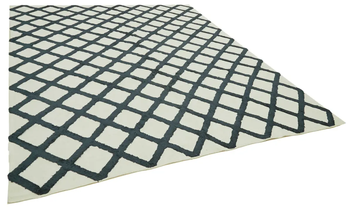 Nepal Bej Pamuk Üzerine Yün El Dokuma Halı-246x305 - Görsel 2