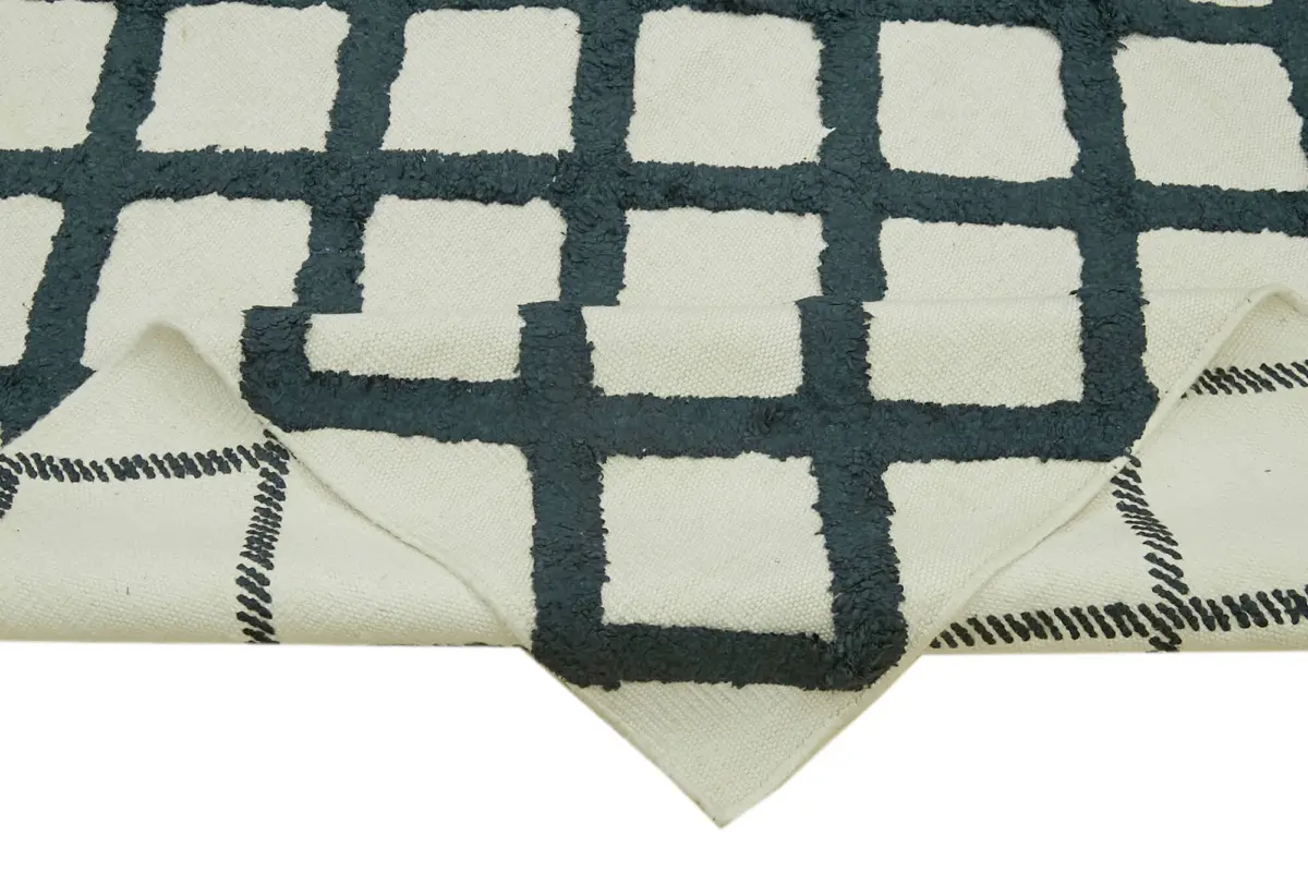 Nepal Bej Pamuk Üzerine Yün El Dokuma Halı-246x305 - Görsel 6